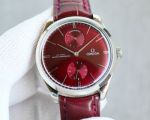 OMEGA Omega De Ville Trésor Red Dial Stainless Steel 316L Watch